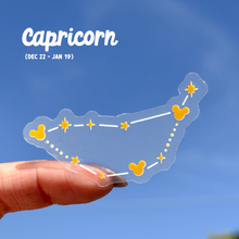 Load image into Gallery viewer, Zodiac Hidden Mickey Astrology Signs Transparent Sticker