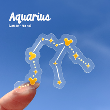 Load image into Gallery viewer, Zodiac Hidden Mickey Astrology Signs Transparent Sticker