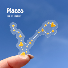 Load image into Gallery viewer, Zodiac Hidden Mickey Astrology Signs Transparent Sticker