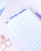 Load image into Gallery viewer, You Are Capable List Notepad