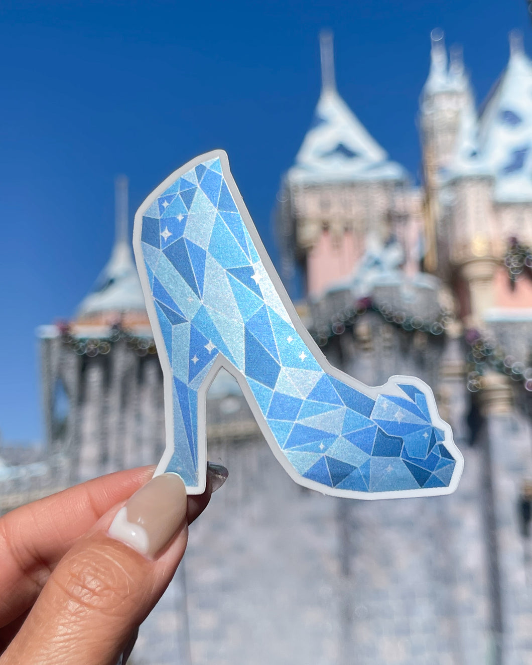 Cinderella Glass Slipper Holographic Sticker