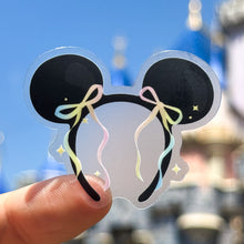Load image into Gallery viewer, Ribbon Bows Mouse Ears Transparent Sticker