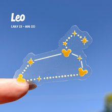Load image into Gallery viewer, Zodiac Hidden Mickey Astrology Signs Transparent Sticker