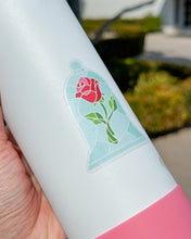 Load image into Gallery viewer, Enchanted Rose Stained Glass Transparent Sticker