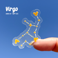Load image into Gallery viewer, Zodiac Hidden Mickey Astrology Signs Transparent Sticker