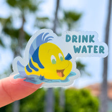 Load image into Gallery viewer, Drink Water Flounder Transparent Sticker