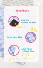 Load image into Gallery viewer, Blueberry Checkered Mouse Desk Mat