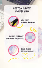 Load image into Gallery viewer, Cotton Candy Checkered Mouse Pad