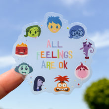 Load image into Gallery viewer, All Feelings Are OK Wreath Transparent Sticker