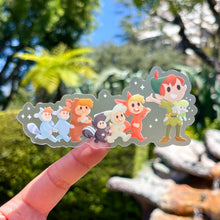 Load image into Gallery viewer, Peter Pan's Lost Boys Plushie Transparent  Sticker
