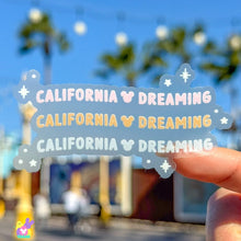 Load image into Gallery viewer, California Dreaming Transparent sticker