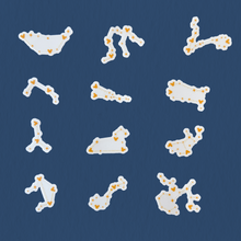 Load image into Gallery viewer, Zodiac Hidden Mickey Astrology Signs Transparent Sticker