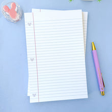 Load image into Gallery viewer, Hidden Mickey Lined Paper Notepad