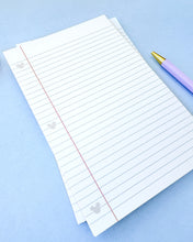 Load image into Gallery viewer, Hidden Mickey Lined Paper Notepad