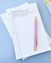Load image into Gallery viewer, Hidden Mickey Lined Paper Notepad