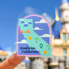 Load image into Gallery viewer, Anaheim CA State Destination Transparent Sticker