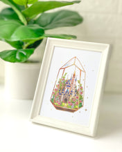Load image into Gallery viewer, Cinderella Castle Terrarium Gold Foil Print