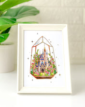 Load image into Gallery viewer, Cinderella Castle Terrarium Gold Foil Print