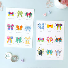 Load image into Gallery viewer, Princess Bows Set Gold Foil Print