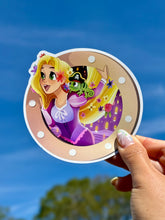 Load image into Gallery viewer, Rapunzel and Pirate Pascal Porthole Cruise Magnet