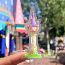 Load image into Gallery viewer, Rapunzel Tangled Tower Transparent Stickers