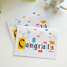 Load image into Gallery viewer, Congrats Fireworks Greeting Card