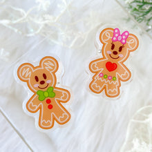 Load image into Gallery viewer, Gingerbread Duo Acrylic Clips