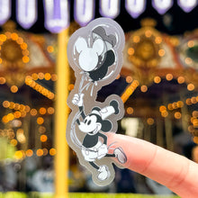 Load image into Gallery viewer, Steamboat Willie Mickey Balloon Transparent Sticker
