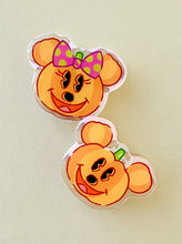 Load image into Gallery viewer, Spoopy Pumpkin Duo Acrylic Clips