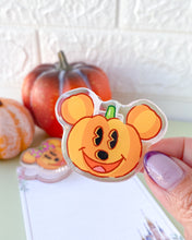 Load image into Gallery viewer, Spoopy Pumpkin Duo Acrylic Clips