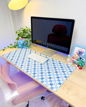 Load image into Gallery viewer, Blueberry Checkered Mouse Desk Mat