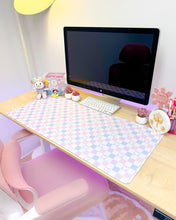 Load image into Gallery viewer, Cotton Candy Checkered Mouse Desk Mat