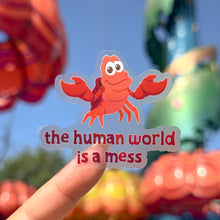 Load image into Gallery viewer, The Human World Is A Mess Transparent Sticker