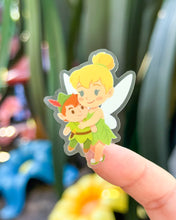 Load image into Gallery viewer, Tinkerbell with Peter Plushie Transparent Sticker