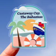 Load image into Gallery viewer, Castaway Cay The Bahamas Destination Transparent Sticker
