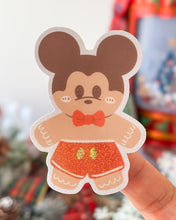 Load image into Gallery viewer, Mickey Gingerbread Glitter Sticker