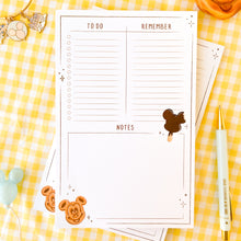 Load image into Gallery viewer, Everyday To Dos Park Snacks Planner Notepad