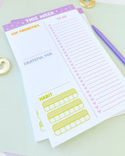 Load image into Gallery viewer, Rainbow To Do List With Habit Tracker & Gratitude Weekly Planner Notepad