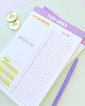 Load image into Gallery viewer, Rainbow To Do List With Habit Tracker & Gratitude Weekly Planner Notepad