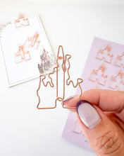 Load image into Gallery viewer, Castle Rose Gold Paper Clips