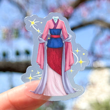 Load image into Gallery viewer, Mulan Princess Dress Transparent Sticker