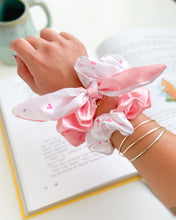 Load image into Gallery viewer, Pink Jumbo & Petite Satin Scrunchies (Set of 2)