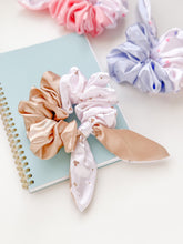 Load image into Gallery viewer, Neutral Jumbo &amp; Petite Satin Scrunchies (Set of 2)
