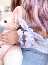 Load image into Gallery viewer, Blue Multiway Bunny Satin Scrunchie