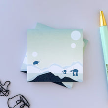 Load image into Gallery viewer, Stack of Hoth themed post its on a light background