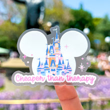 Load image into Gallery viewer, Cheaper Than Therapy Transparent Sticker