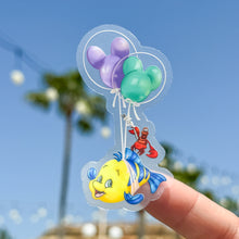 Load image into Gallery viewer, Flounder & Sebastian Balloon Transparent Sticker