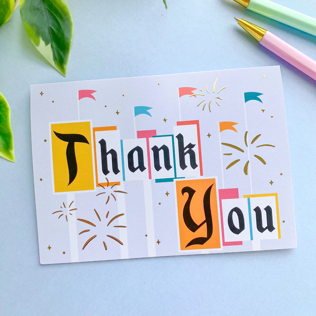 Thank You Fireworks Greeting Card