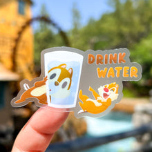 Load image into Gallery viewer, Drink Water Chip & Dale Transparent Sticker