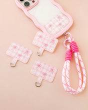 Load image into Gallery viewer, Pink Hidden Mickey Bows Phone Tether + Tab Set